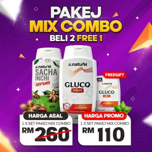 Pakej Combo Mix ( Sacha Inchi Serum & Gluco Serum )