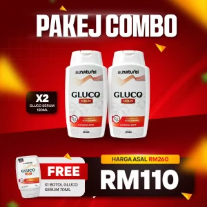 Pakej Combo ( Free 1 Botol Gluco Serum 70ml )