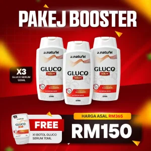 Pakej Booster ( Free 1 Botol Gluco Serum 70ml )